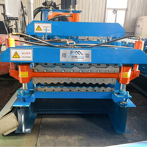 Zambia Popular Double Layer Roll Forming Machine for Colored Steel Brick <b>Tile</b> and Corrugated Roofing <b>Sheet</b> - Product Image 2