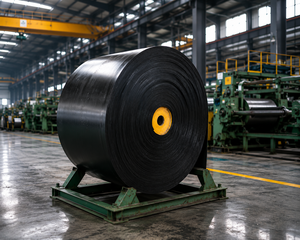 Rouleau de courroie transporteuse en acier noir avec âme jaune résistant à la chaleur pour usage industriel en usine, qualité industrielle durable - Product Image 1