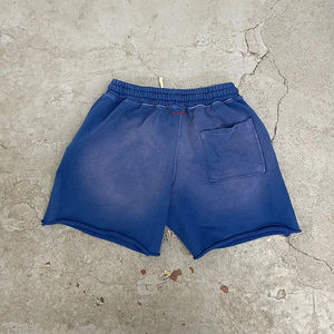 Pantalones Cortos Deportivos Casuales para Hombre, Personalizados, 100% Algodón, Felpa Francesa, Sólidos, de Secado Rápido, Antiarrugas, con Efecto Desgastado y Lavado Ácido - Product Image 4