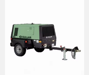 Compresseur d'air rotatif portable Sullair 185 Cfm, alimenté par moteur diesel, prêt pour l'expédition, pour la construction et l'exploitation minière. Compresseur Sullair. - Product Image 2