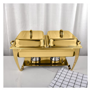 Modern Chafing Dish With Heating Stand For Hotel Catering Restaurant <b>Food</b> <b>Warmer</b> Stainless Steel Lovely Round Chafing Dish Sets - Product Image 6