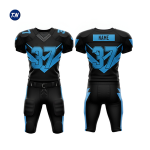 Uniformes de football américain personnalisés en sublimation en gros, vêtements de jeu/d'entraînement, shorts d'équipe, nom, numéro, 100% polyester respirant - Product Image 2