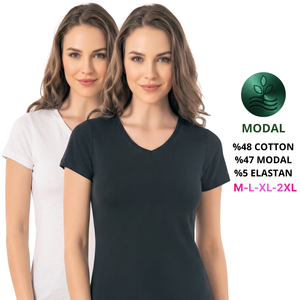 ASAR MODA Camiseta Casual de Manga Corta para Mujer, Tejido Sin Costuras, Algodón Modal, Transpirable, Secado Rápido, Ecológica, Antibacteriana - Product Image 6
