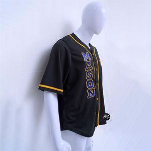 Maillots de baseball personnalisés respirants imprimés par sublimation en gros, chemises boutonnées uniformes pour adultes, vêtements de sport légers pour hommes - Product Image 3