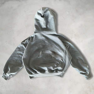Sweat à capuche Vintage délavé hiver de haute qualité Street Wear hommes polaire lourde surdimensionné personnalisé en détresse Boxy lavage à l'acide - Product Image 3