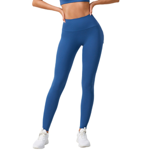 Pantalon de yoga pour femme, taille haute, effet fessier galbé, sans couture, antibactérien, séchage rapide, course à pied, fitness, taille élastique, poche boutonnée, respirant - Product Image 4