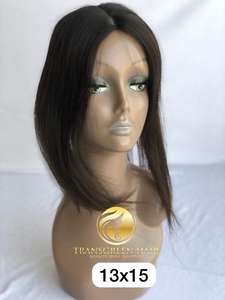 Best Quality Straight 13x15 Soft <b>Women</b> <b>Topper</b> Wholesale Unprocessed Mongolian Human Cuticle Aligned <b>Hair</b> Vendor's Remy Extension - Product Image 3