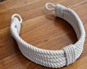 Abrazaderas para Cortinas de Cuerda de Algodón Gruesa Blanca: Decoración Boho para Ventanas - Product Image 3