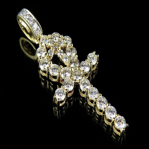 Style Hip Hop personnalisé Moissanite diamant clouté en argent S925 croix pendentif pour hommes femmes bijoux - Product Image 1