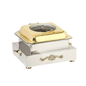 Recipiente para Calentar Alimentos de Primera Calidad, Recipiente para Calentar Alimentos de Cobre y Latón Martillado para Bodas y Eventos - Product Image 2