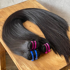 Super Double Cheveux Vierges Cheveux Bruts Bundles Humains Os Trame Droite En Gros 100% Remy Couleur Naturelle - Product Image 1