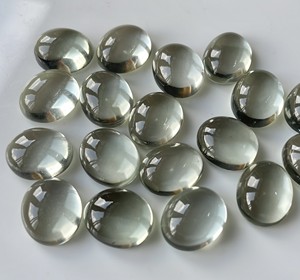 Améthyste verte naturelle ovale 5x7mm Cabochon dos plat-améthyste verte en vrac de qualité supérieure - Product Image 2