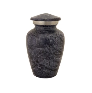 Blue <b>Stone</b> Finished Aluminum Keepsake Urn Classical American Style for Funeral Services - Product Image 4