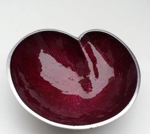 ชามขนมโลหะเคลือบสีน้ำเงินสำหรับตกแต่งรูปหัวใจชามเสิร์ฟอาหารและขนมดีไซน์ทันสมัยสำหรับตกแต่ง - Product Image 4