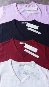 Suéter de invierno para hombre de algodón 100% de calidad superior, jersey con cuello en V, precio bajo al por mayor - Product Image 2