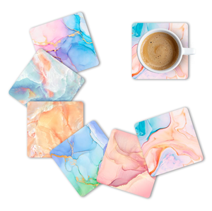 Posavasos de madera para bebidas, hermoso posavasos resistente al calor, tazas de té para oficina en casa, tazas de café, latas de cerveza, vasos y vasos de agua - Product Image 1