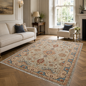 <b>Rug</b> Weavers RW3031 Bidjar Chalk Traditional Washable <b>Rug</b> Dropshipping Wholesale Washable Chenille 10 Sizes - Product Image 3