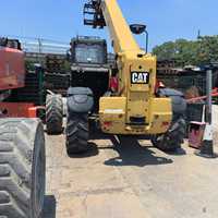 Chariot télescopique Caterpillar TH414 d'occasion, 2 tonnes, haute performance, diesel, tout-terrain, 4x4, avec mât à trois sections, hauteur de levage de 13,7 m