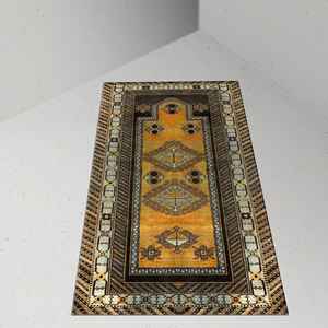 Tapis au design vintage, Tapis de prière au design vintage, Tapis islamiques, Tapis cadeaux musulmans, Tapis doux non tissé - Product Image 4