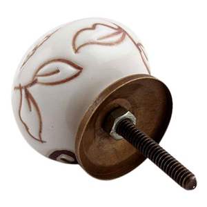 Main Premium Qualité Brun En Céramique Floral Tiroirs Boutons Dresser Cabinet Poignées Cuisine Placard Poignées De Porte Pas Cher Prix - Product Image 3