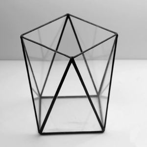 Bougeoir de forme carrée de bordure en laiton clair de verre de qualité supérieure taille personnalisée T support de lumière meilleure qualité pour la déco de Table de mariage - Product Image 5