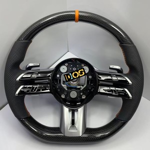 Volant de direction en cuir carbone DOS, couleur <span class=keywords><strong>orange</strong></span>, personnalisation sur mesure, vente directe d'usine pour Mercedes Benz, haute qualité - Product Image 3