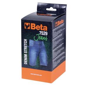 BETA Blue <b>Stretch</b> <b>Work</b> Bermuda Jeans <b>Shorts</b> - Product Image 2