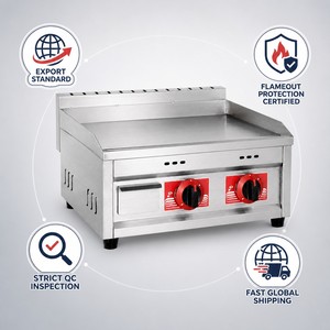 Plancha de Gas Comercial de 9.4kW para Mostrador, Ideal para Restaurantes Occidentales, para Preparar Bistecs, Tocino, Huevos y Sándwiches - Product Image 6