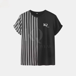 Ensemble T-shirt et short de course décontracté pour homme personnalisé, couleur contrastée, 100% coton, séchage rapide, léger - Product Image 3