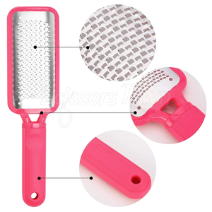 Escofina para pies de acero inoxidable con logotipo personalizado y diseño ergonómico para pies lisos y suaves - Product Image 2