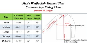 Men's Long Sleeve Crew Neck Waffle-Knit <b>Thermal</b> Shirts - Product Image 2