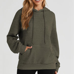 Ventes en gros de sweats à capuche pour femmes de haute qualité, à manches longues, décontractés, imprimés sur mesure, en molleton respirant pour la salle de sport - Product Image 3