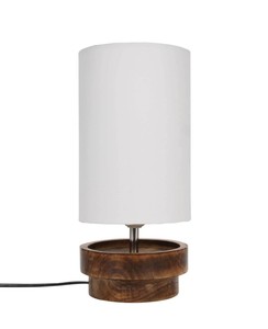 Lampe de table d'appoint en bois et en tissu pour chambres à coucher d'hôtel pour lampe de table de décoration de bonne qualité avec des prix de gros - Product Image 1