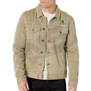 Chaqueta vaquera de moda al por mayor para hombre chaqueta vaquera de algodón transpirable color sólido calidad superior nuevo diseño - Product Image 4
