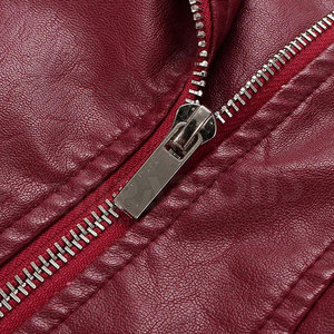 แจ็กเก็ตหนังแกะแฟชั่นสำหรับผู้หญิง,เสื้อแจ็กเก็ตหนังแฟชั่นแบบบางเนื้อนุ่มคุณภาพสูงสำหรับผู้หญิง - Product Image 4