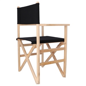 เก้าอี้ผู้บริหาร WELL HOME ขนาด 51x46x86 ซม. ทำจากไม้เบิชท์เคลือบเงา พร้อมผ้าใบสีดำ สำหรับใช้งานในสวน - Product Image 6