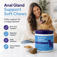 Friandises à mâcher molles pour chiens Dog Scooting Wellness, soutien des glandes anales avec Psyllium Husk & Fibres pour des selles saines, marque privée OEM