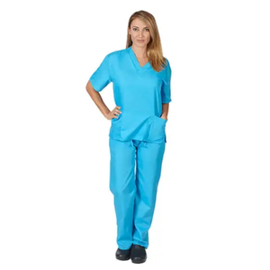 Ensembles de gommage en tissu tissé à séchage rapide pour femmes, uniformes confortables pour médecins, hôpitaux dentaires et pantalons inclus directement - Product Image 3