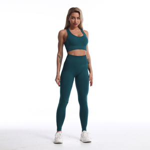 Venta al por mayor Fitness Athletic Women Gym Sports Wear 2 piezas Sport Yoga Sets - Product Image 6