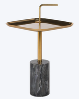 Tables d'appoint modernes de luxe en acier inoxydable, design durable, faciles à nettoyer, taille personnalisée disponible, finition thermolaquée, table basse