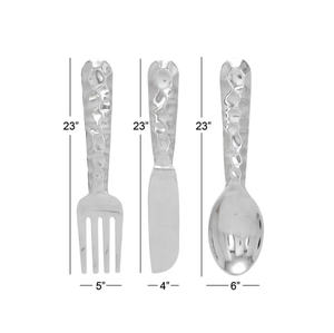 Aluminum <b>knife</b> spoon & fork utensils cutlery set tableware wedding event flatware <b>dinner</b> <b>knife</b> spoon fork home restaurant decor - Product Image 3