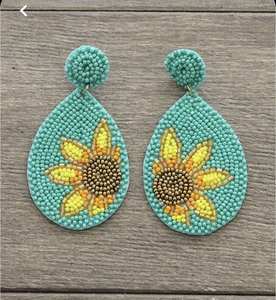 Lightweight Textile Embroidered Earrings Cross-Stitching & <b>Needlework</b> Jewelry - Product Image 1