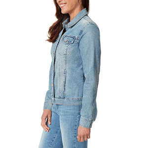 Chaqueta Vaquera Tejida de Moda al por Mayor, Nueva, de Alta Calidad, Transpirable, Color Personalizado, Teñido Liso, Cortavientos de Otoño, 100% Algodón - Product Image 5