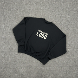 เสื้อฮู้ดดี้ผู้ชายสีดำล้วนคุณภาพสูง ขายส่ง ปักลายตามสั่ง แขนยาว คอกลม สำหรับผู้ชาย - Product Image 5