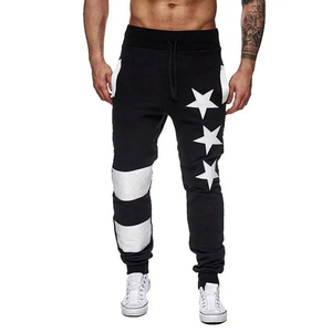 Pantalones de chándal de algodón para hombre con logotipo de texto personalizado, pantalones de chándal sueltos con estampado de Hip Hop para entrenamiento físico - Product Image 2
