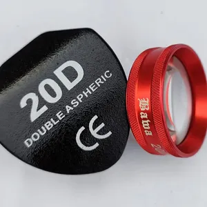 SS Manufacture Red Colour 20D Double Aspheric Lens Ophthalmology Lens With Plastic Hard Case Expedited Shipping....