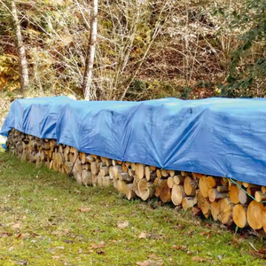 Style simple tissé enduit de bâche de bâche de bâche de bâches de PE de couverture imperméable bleue résistante - Product Image 1