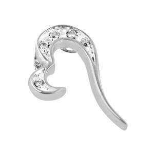 Collier avec pendentif en forme de cœur en argent 925 avec diamants pour femmes, bijoux de qualité supérieure - Product Image 1