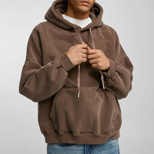 2024 Unisex Custom Heavy Fleece Pullover <b>Hoodie</b> Drop Shoulder Thickened Oversize Loose Fit New <b>Trendy</b> Winter Polyester/Cotton - Product Image 1