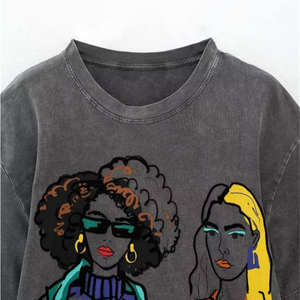 Nouvelles tendances de haute qualité femmes chemises couleur unie coton meilleur tissu T-shirts pour femme - Product Image 3